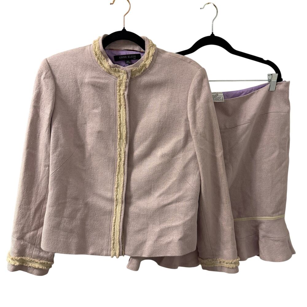 ANNE KLEIN  2 Piece Skirt Suit 12P Blazer Jacket Office Work